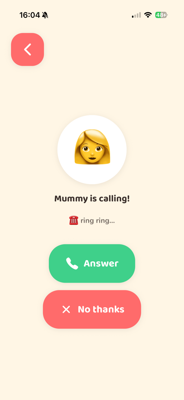 Pretend phone call in KidPad